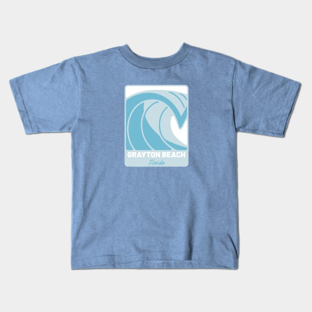 Grayton Beach Florida - Atlantic Ocean FL Crashing Wave Kids T-Shirt by Go With Tammy